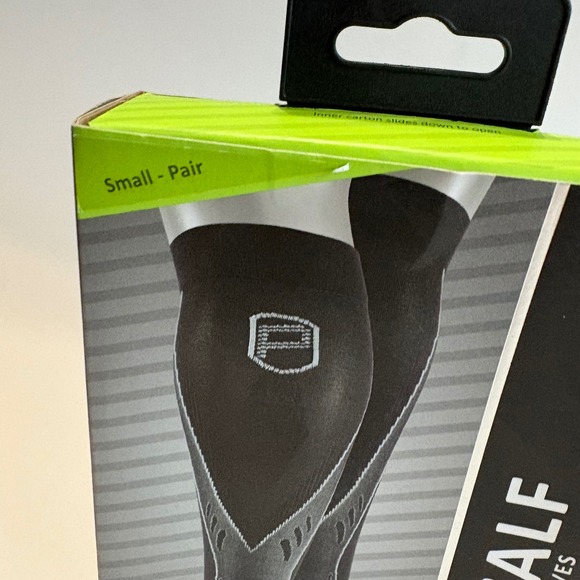 P-TEX Pro Knit Compression Calf Sleeves Pair Small Body Mapping Muscle Support - Picture 3 of 5